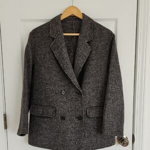 Black and White Checkered Blazer